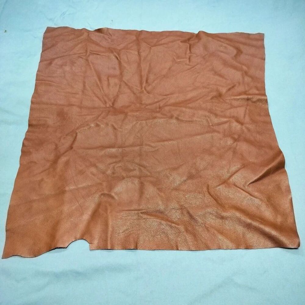 Brown upholstery leather piece for crafting and leather working